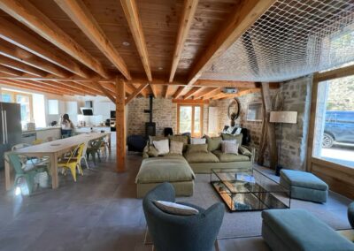 Gîte 8 personnes - Cuisine Salon